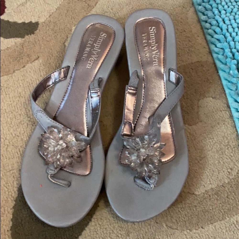 Simply Vera - Vera wang wedged flip flops